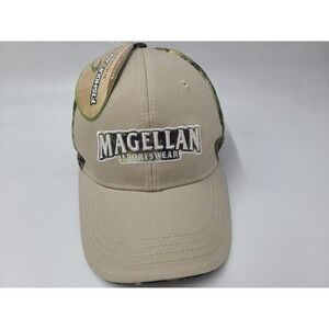 Magellan Sportswear Camo Adjustable Hat Cap Hunt Fish Dad Men Women Beige Green